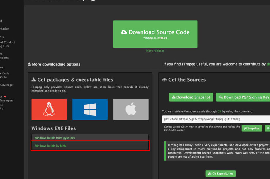 FFmpegをWindowsにインストールする方法