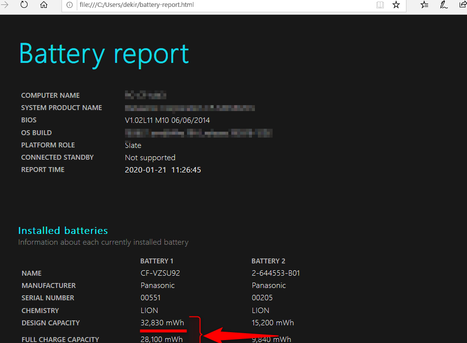 Windowsでバッテリー劣化を確認する方法
